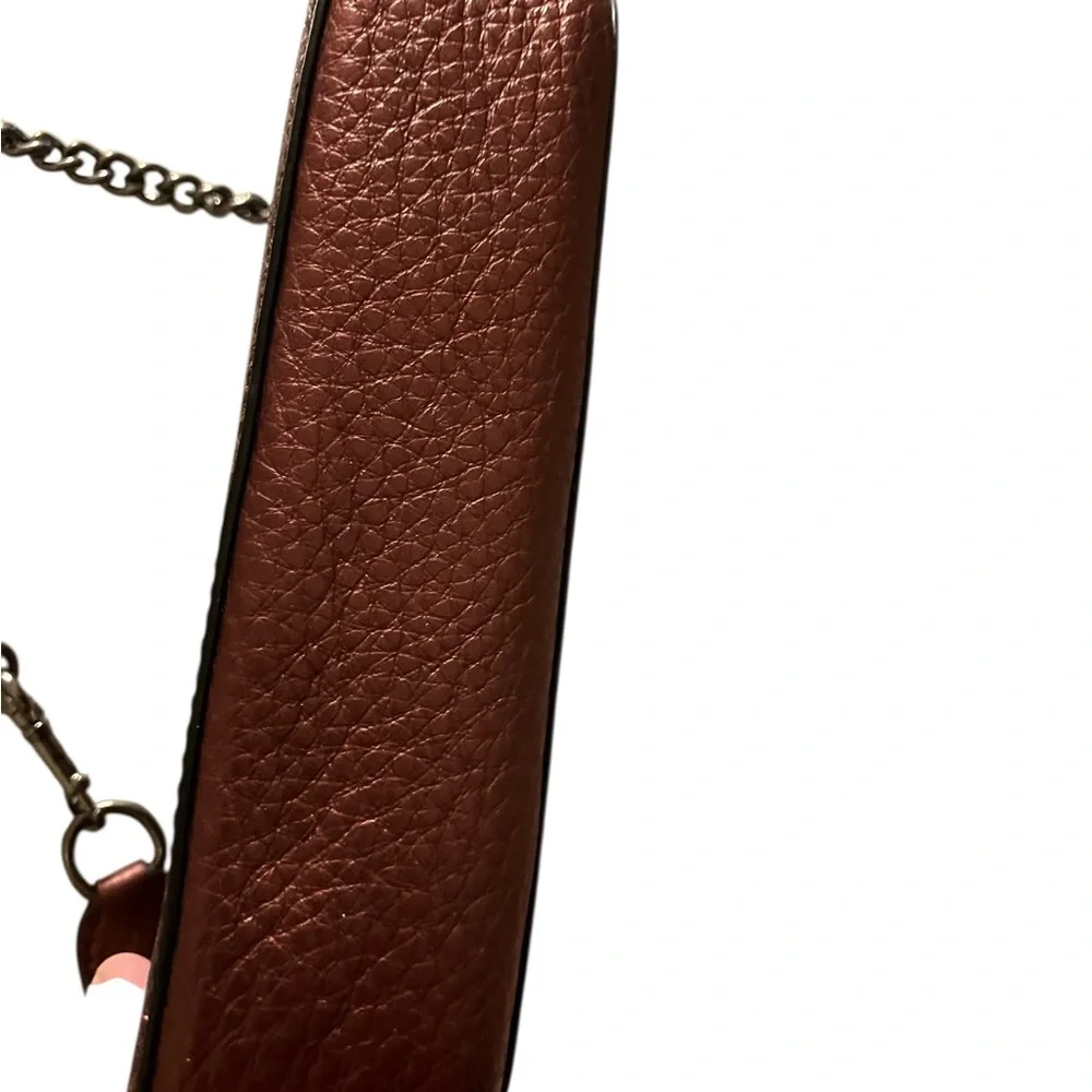 Coach Metallic Purple Wristlet with Chain Strap. NWOT - Picture 6 of 8